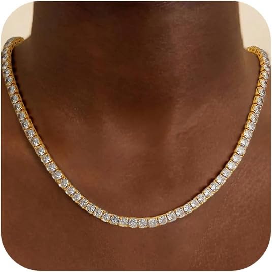 Tennis Neckless | Gold