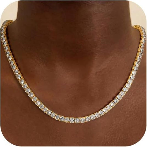 Tennis Neckless | Gold