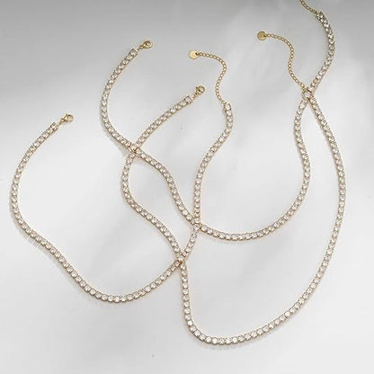 Tennis Neckless | Gold