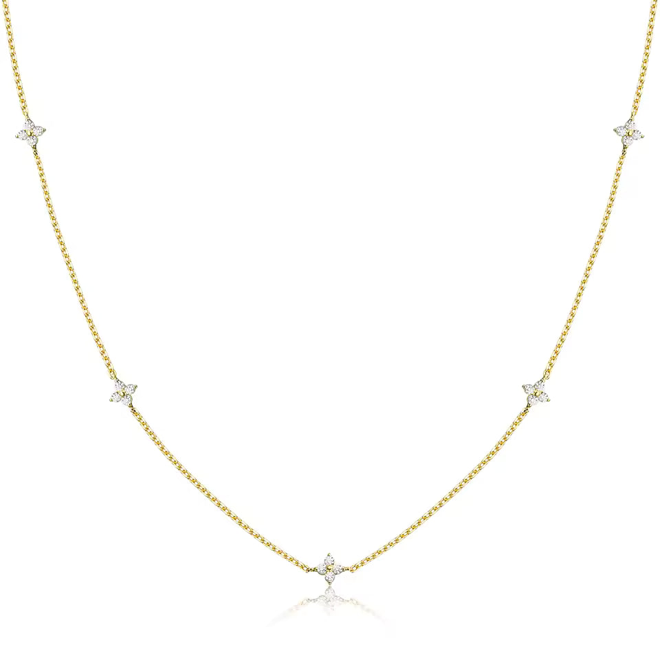 Clover Moissanite Necklace