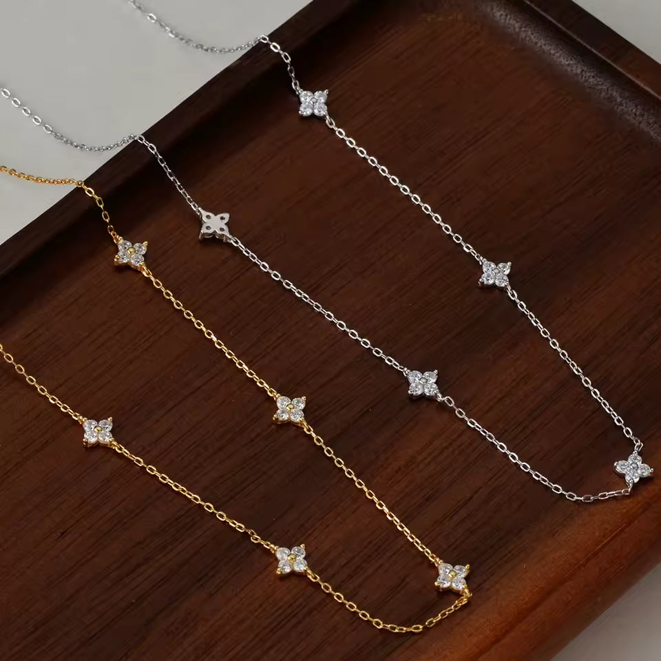 Clover Moissanite Necklace