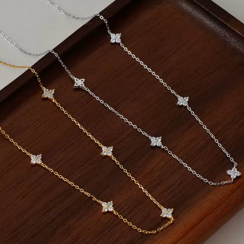 Clover Moissanite Necklace