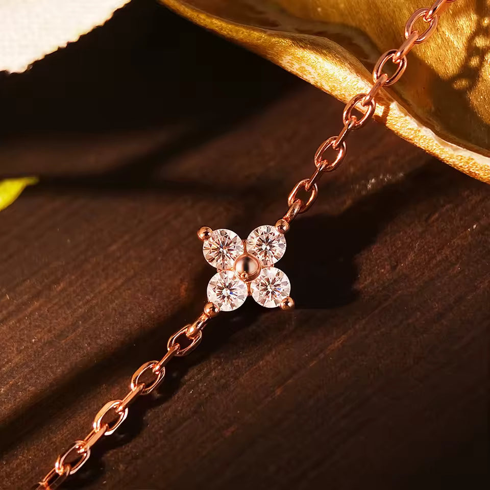 Clover Moissanite Necklace