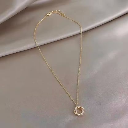 Cross Rotating Pendant Chain 14k Gold Plated Necklace