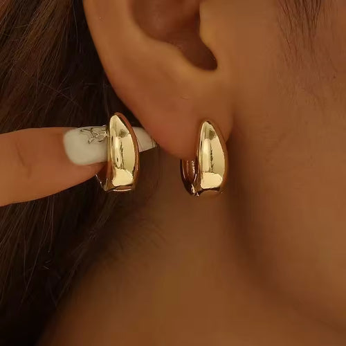 Glossy Chunky Round Circle Earring