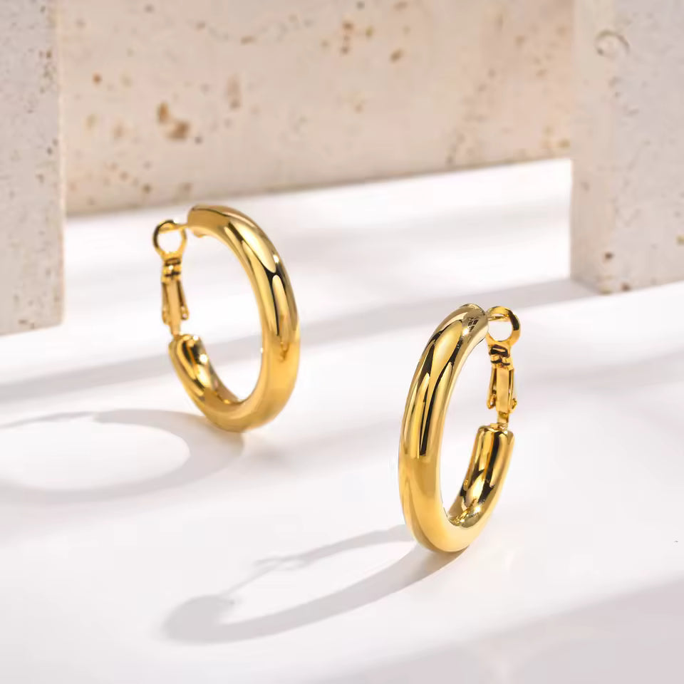 Circle Hoop Earrings 18k | Gold