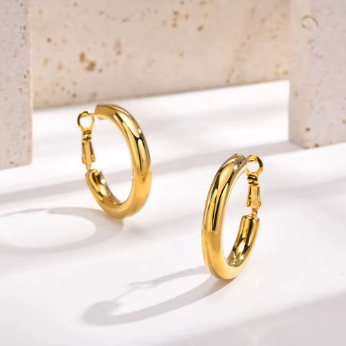 Circle Hoop Earrings 18k | Gold
