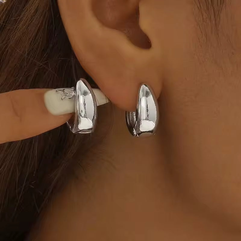 Glossy Chunky Round Circle Earring