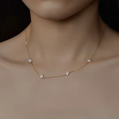 Clover Moissanite Necklace