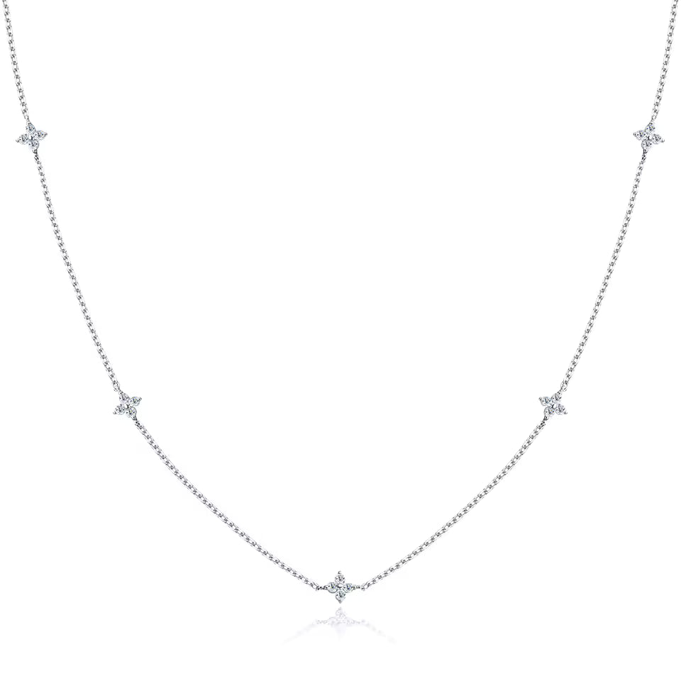 Clover Moissanite Necklace