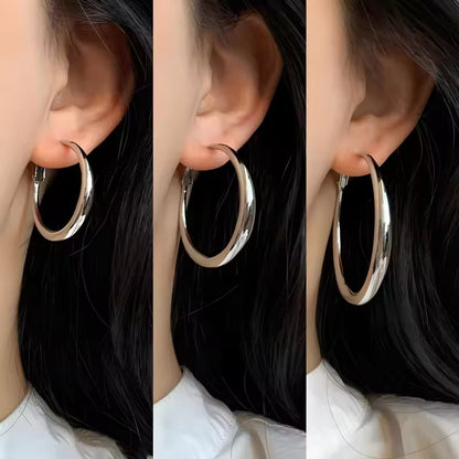 Big Circle Hoop Earrings