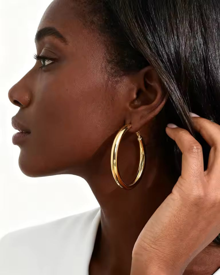 Circle Hoop Earrings 18k | Gold