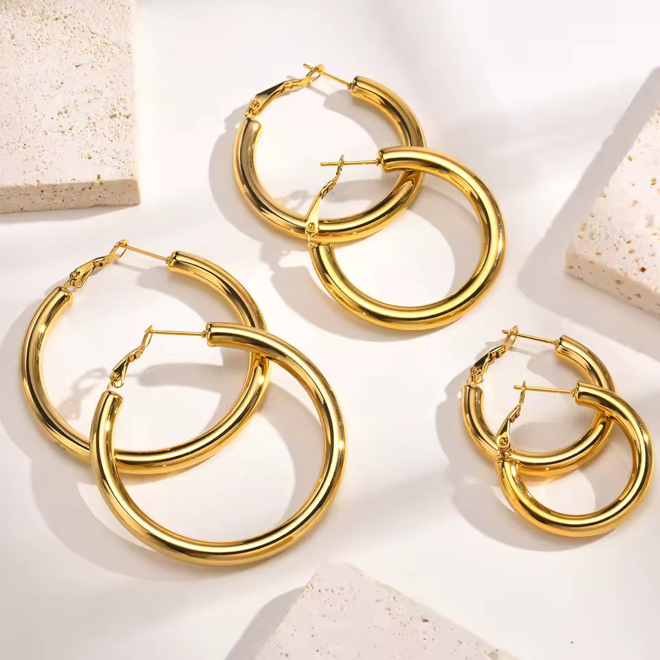 Circle Hoop Earrings 18k | Gold