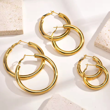 Circle Hoop Earrings 18k | Gold