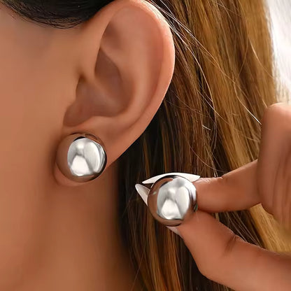 Big Ball Round Stud Earrings